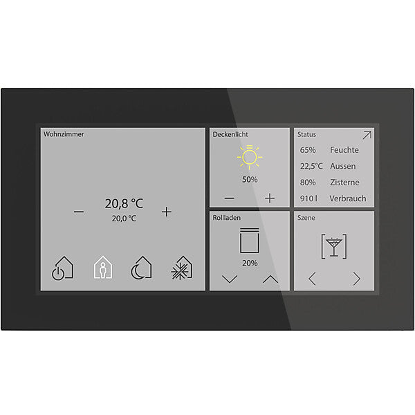 MDT technologies KNX Glas Touch Smart 6 Zoll, Schwarz BE-GTS06TS.01S